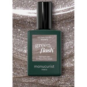 NWOT Manucurist Green Flash nail gel polish Quartz glitter brown